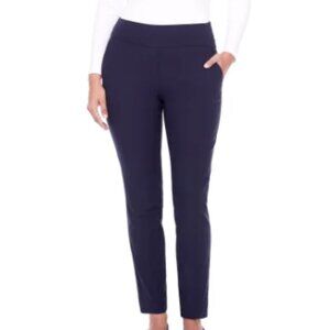 Women’s Tummy Control Pants Size S -S.C&CO Pull-on Stretch Slim Fit Navy NWT